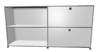 USM Haller Sideboard 2 Offen / 2 Klappen Rechts Reinweiß - FAST DELIVERY